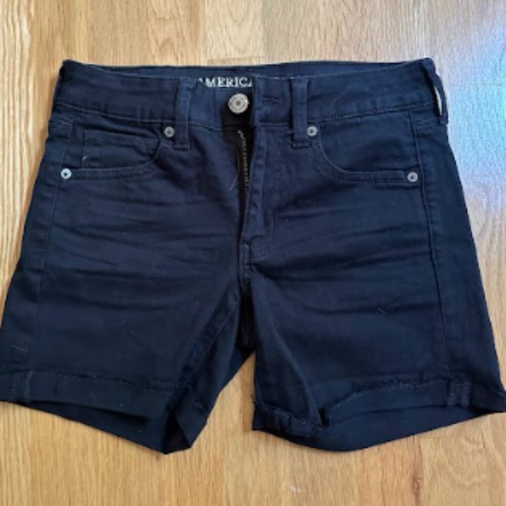 American Eagle Black Jean Shorts